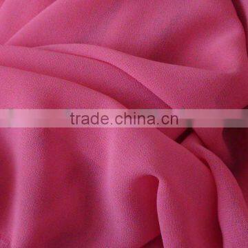 ITY polyester chiffon fabric/plain dyed chiffon fabric