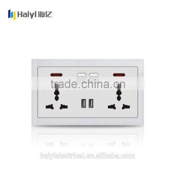 Multi function universal double power 13a electrical sockets usb wall socket with usb charger outlet