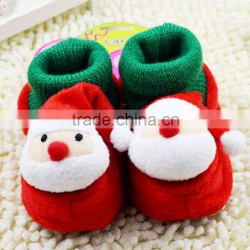 Christmas socks shoes baby toddler shoes children's winter shoes red shoes for baby