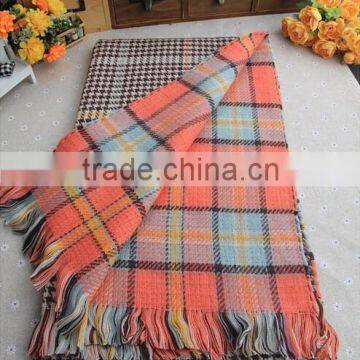 Wholesale Colorful Plaid Checked Wool Winter Ladies Shawl photo-3