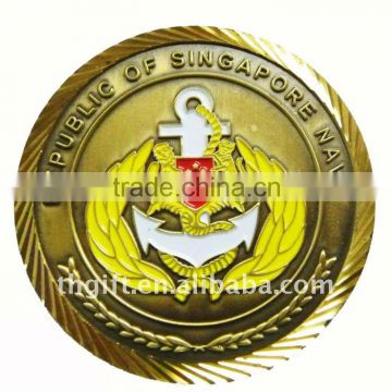 country flag metal coin /gloden finish with customized design metal Coin