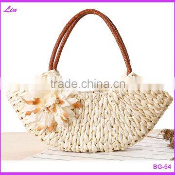 corn straw beach bag