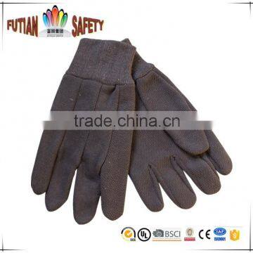 FTSAFETY 100% Cotton brown Jersey glove for safety working