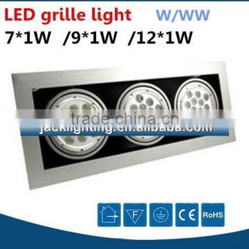 Energy saving powerful white/warm white led spot light grille 36W, ceiling grille light led 21W 27W