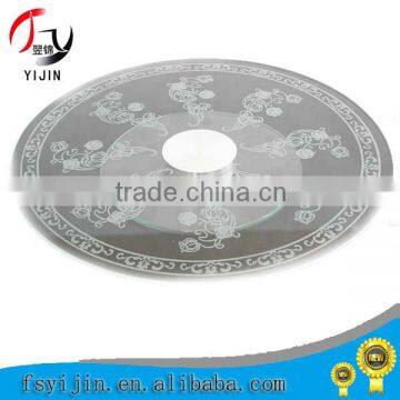 Direct factory dining glass lazy susan turnplate for wedding/hotel