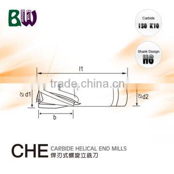Brazed Carbide Helical End Milling Cutter Milling Cutter For Side and Face Milling photo-2