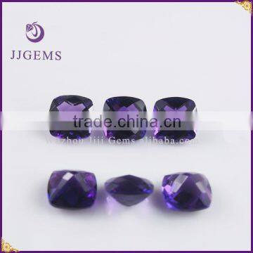 Wholesale cushion amethyst synthetic quartz crystal