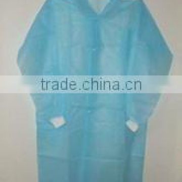 with Shirt Collar and Pockets Disposable Nonwoven PP Lab Coat