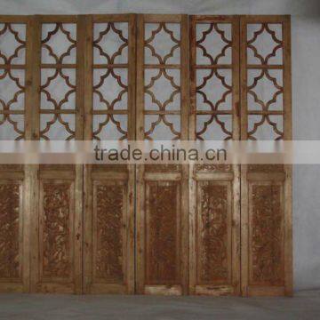 chinese antique natural carved screen