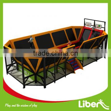 new design Indoor Bounce Trampoline with Basketball hooks