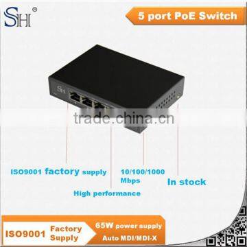 up to 100 meters (power over ethernet) 4,5+/7,8- poe switch end span