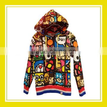 2016 Top Products Bros Family Grid Pattern Women Printed Long Sleeve Hoodie Sweater