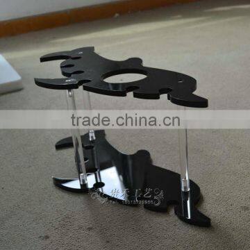 10mm Black Acrylic 3 Column Service Tray Wine Display Rack photo-6