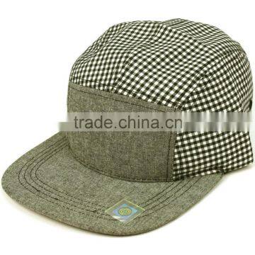 cheap flat bill adjustable 5-panel caps