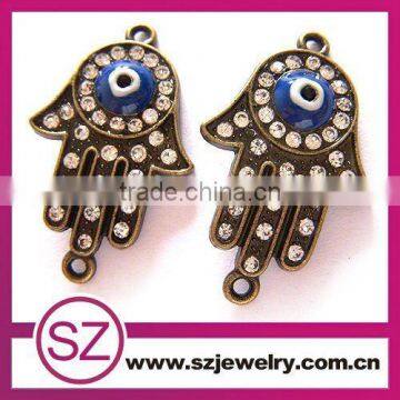 G16 hotsale rhinestone crystal crystal hamsa hand charm