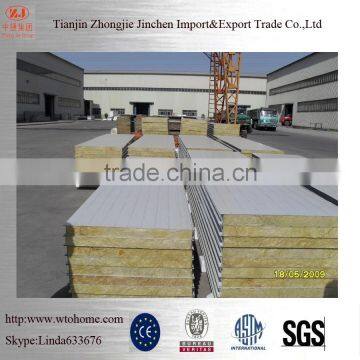 Prefab House Metal Rockwool Sandwich Panel Made In China