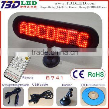 HOT sales outdoor single color advertising led car display with remote