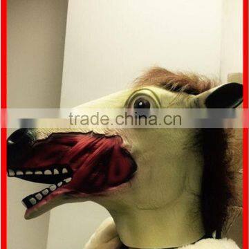 New Style Latex Halloween Scary Zombie Horse Head Mask photo-4