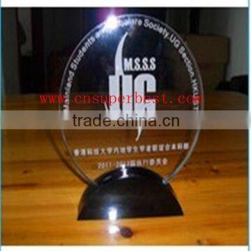 clear round acrylic/plexiglass awards