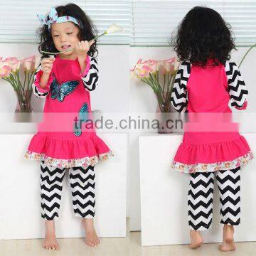 Wholesale children's boutique clothing ,Factory Wholesale Soft and comfortable baby girl clothes set