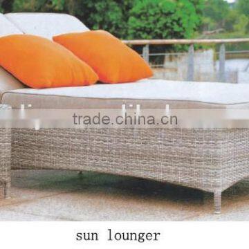 modern luxury outdoor leisure rattan/wicker sun lounger with two seater