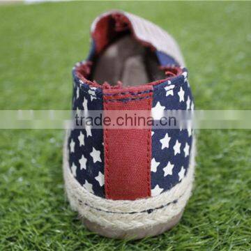 The Stars and Stripes Print Fashion Classic Canvas Stock Shoes photo-4