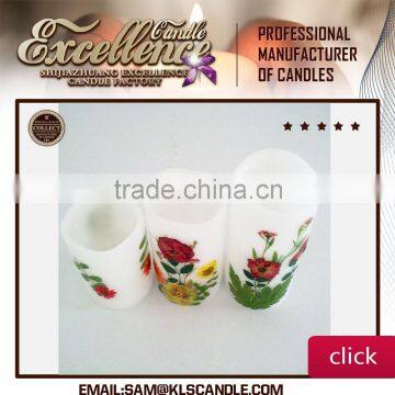 LED candle lights flameless electric candles with dried flowers in different sizes