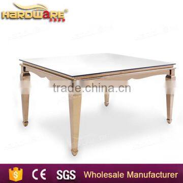 Wholesale Rose Gold Stainless Steel Wedding Table Square Dining Table Quality Choice photo-5