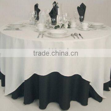 Polyester tablecloth, hotel/banquet table cover, table overlay