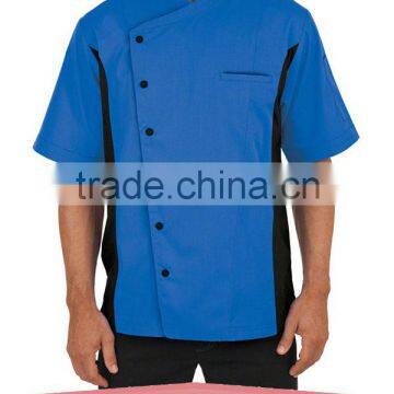 Basic Fit Short Sleeve Chef Coats Studs/ Poly/Cotton Twill Cook Uniform/Kitchen Clothes