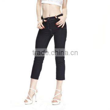 2015 summer wholesale big size fashion women's crop jeans