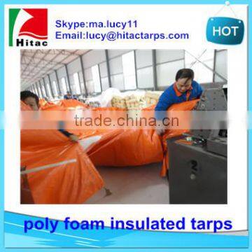 polyethylene insulated tarpaulin,orange poly foam insulated tarps