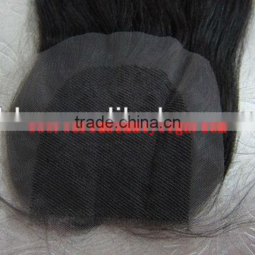 human hair top closure 4''x4'' natural color straight