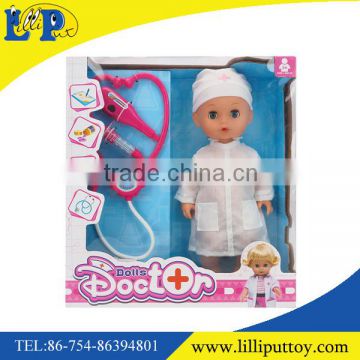 Cute doctor baby doll with doctor set