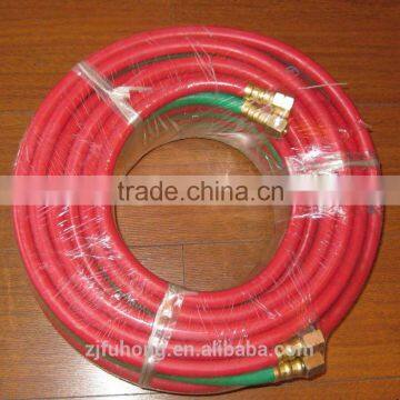 Approved Oxygen Acetylene Fiber Braid Rubber Twin Welding Hose photo-3