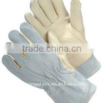 cow split leather woring glove