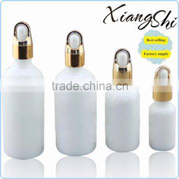 whiteware glass essential oil bottle with pump tube