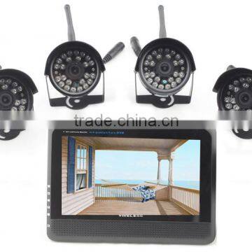 7 inch 4CH digital ip wireless security camera with DVR system and video