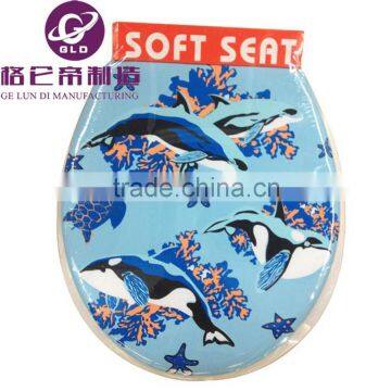 GLD 2016 Hot Sell Europea PVC Printing Soft Toilet Seat Cover,toilet Seat Quality Choice photo-2