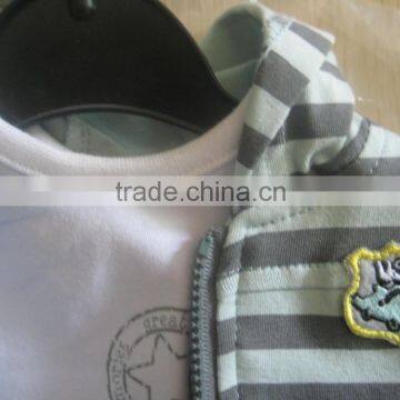 Spring Child Jacket Tshirt and Pants Sets Strpe Casual Sport Set With Hood 3pcs Clothing Set Baby Clothes Set photo-2