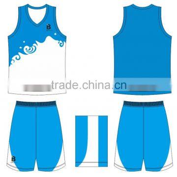 Custom Hot Sale Good Quality Blue Pro Team Basketball Uniforms