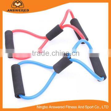 Resistance Workout Exercise Bands Tube 8 Type Fashion Stretch Yoga Fitness Latex Cord