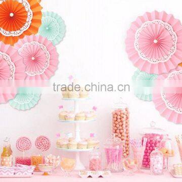 Handmade Round Paper Fan Event And Party Supplies Wedding