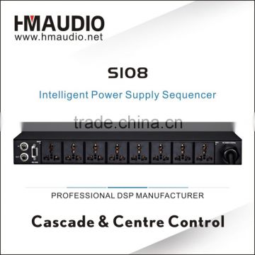 S108 8 Channels Audio Power Sequencer with Alarm Function