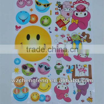 colorful printed wall sticker