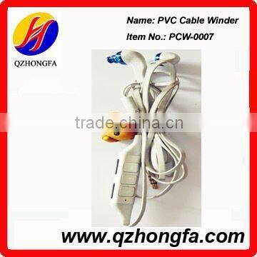 Cute Animal Shape PVC Cable Winder for Promotion