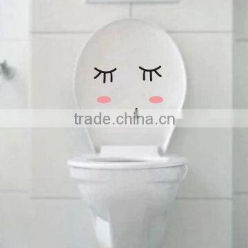 Shy look toilet sticker