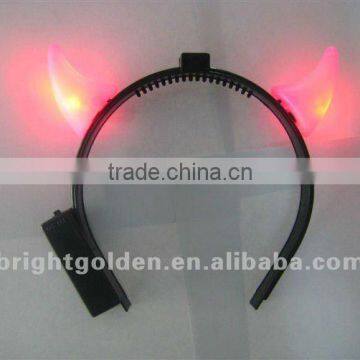 led flashing devil horn head bopper for party