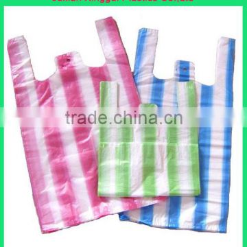 striped plastic bag