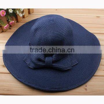 wholesale Fashion straw hats with bow tie decoration for summer hat for lady&women